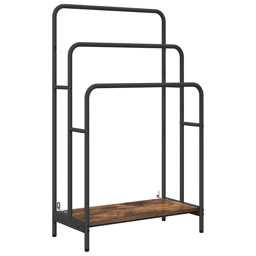 VidaXL Kledingrek met plank Rook eik 60 x 30 x 100.5 cm Bewerkt hout