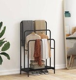 VidaXL Kledingrek Zwart eiken 60 x 30 x 100.5 cm Bewerkt hout