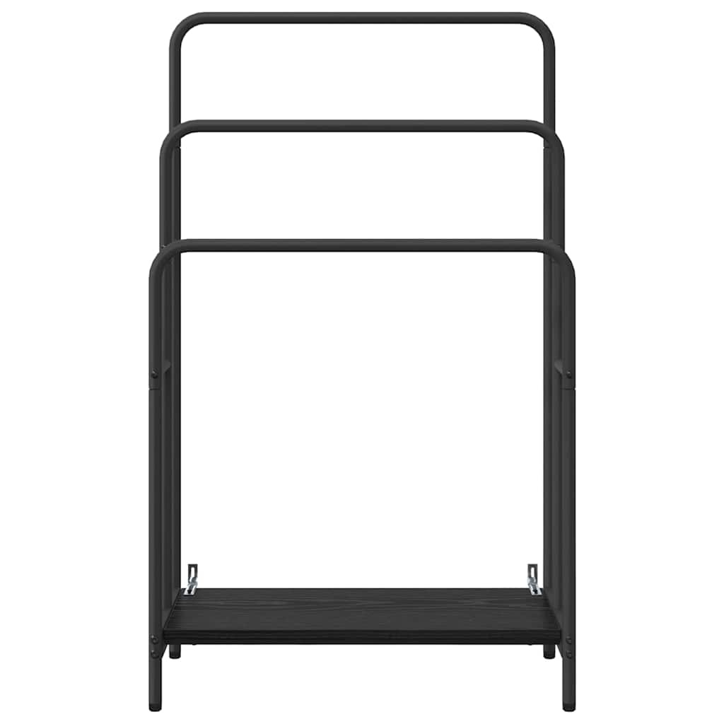 VidaXL Kledingrek Zwart eiken 60 x 30 x 100.5 cm Bewerkt hout