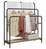 VidaXL Kledingrek met plank artisanaal eikenkleurig 90 x 30 x 100,5 cm