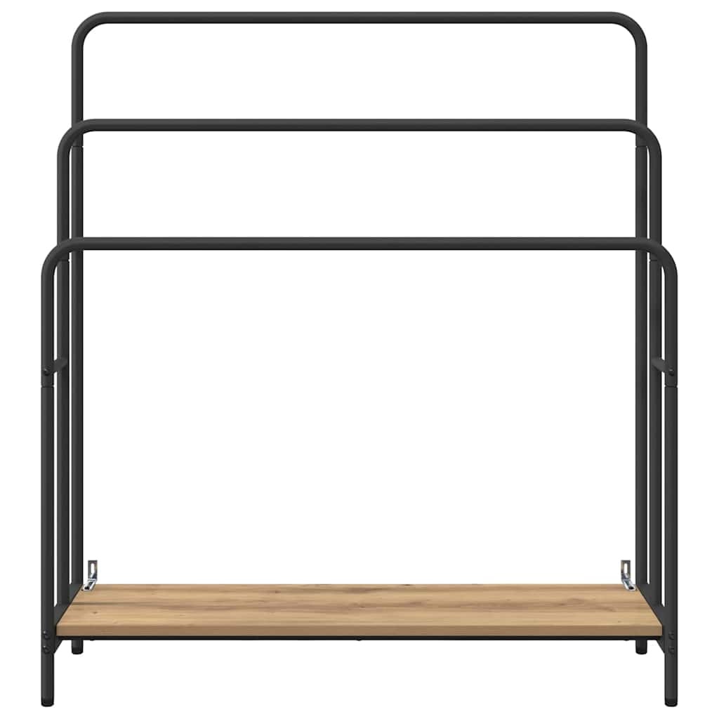 VidaXL Kledingrek met plank artisanaal eikenkleurig 90 x 30 x 100,5 cm