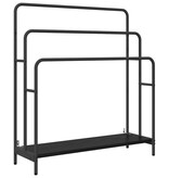 VidaXL Kledingrek Zwart eiken 90 x 30 x 100,5 cm Bewerkt hout