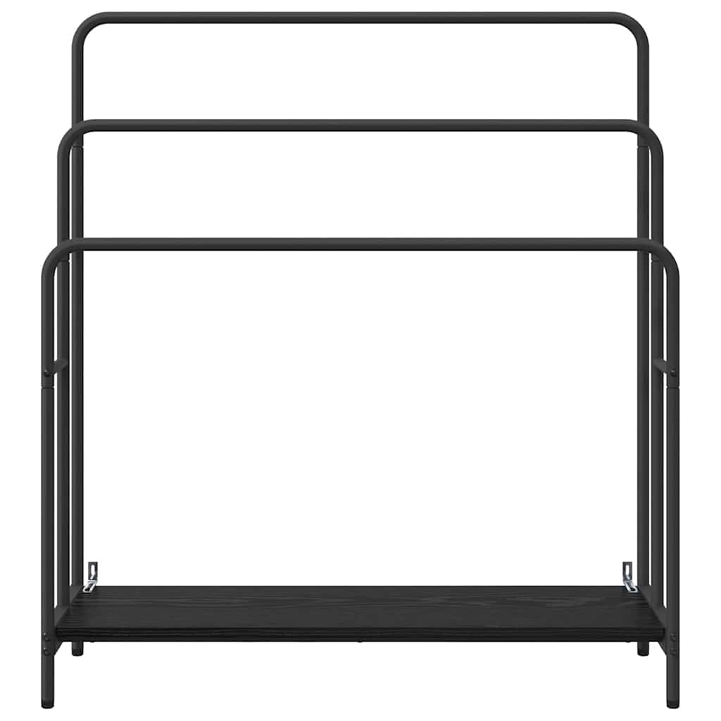 VidaXL Kledingrek Zwart eiken 90 x 30 x 100,5 cm Bewerkt hout