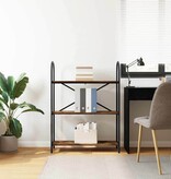 VidaXL Boekenkast Gerookt eiken 80 x 30 x 109 cm Bewerkt hout