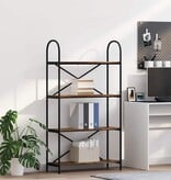 VidaXL Boekenkast Gerookt eiken 80 x 30 x 146 cm Bewerkt hout