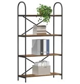 VidaXL Boekenkast Gerookt eiken 80 x 30 x 146 cm Bewerkt hout