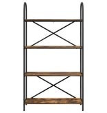 VidaXL Boekenkast Gerookt eiken 80 x 30 x 146 cm Bewerkt hout