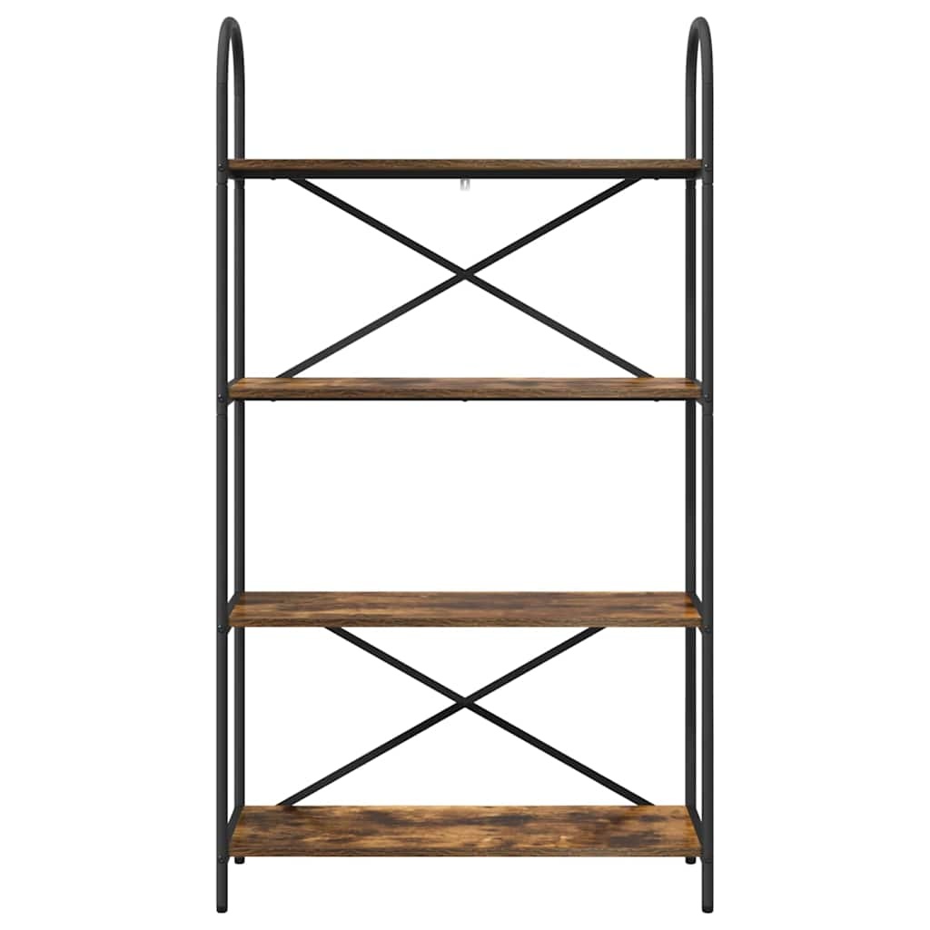 VidaXL Boekenkast Gerookt eiken 80 x 30 x 146 cm Bewerkt hout