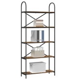 VidaXL Boekenkast Gerookt eiken 80 x 30 x 183 cm Bewerkt hout