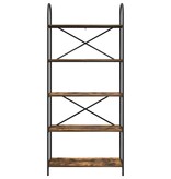 VidaXL Boekenkast Gerookt eiken 80 x 30 x 183 cm Bewerkt hout