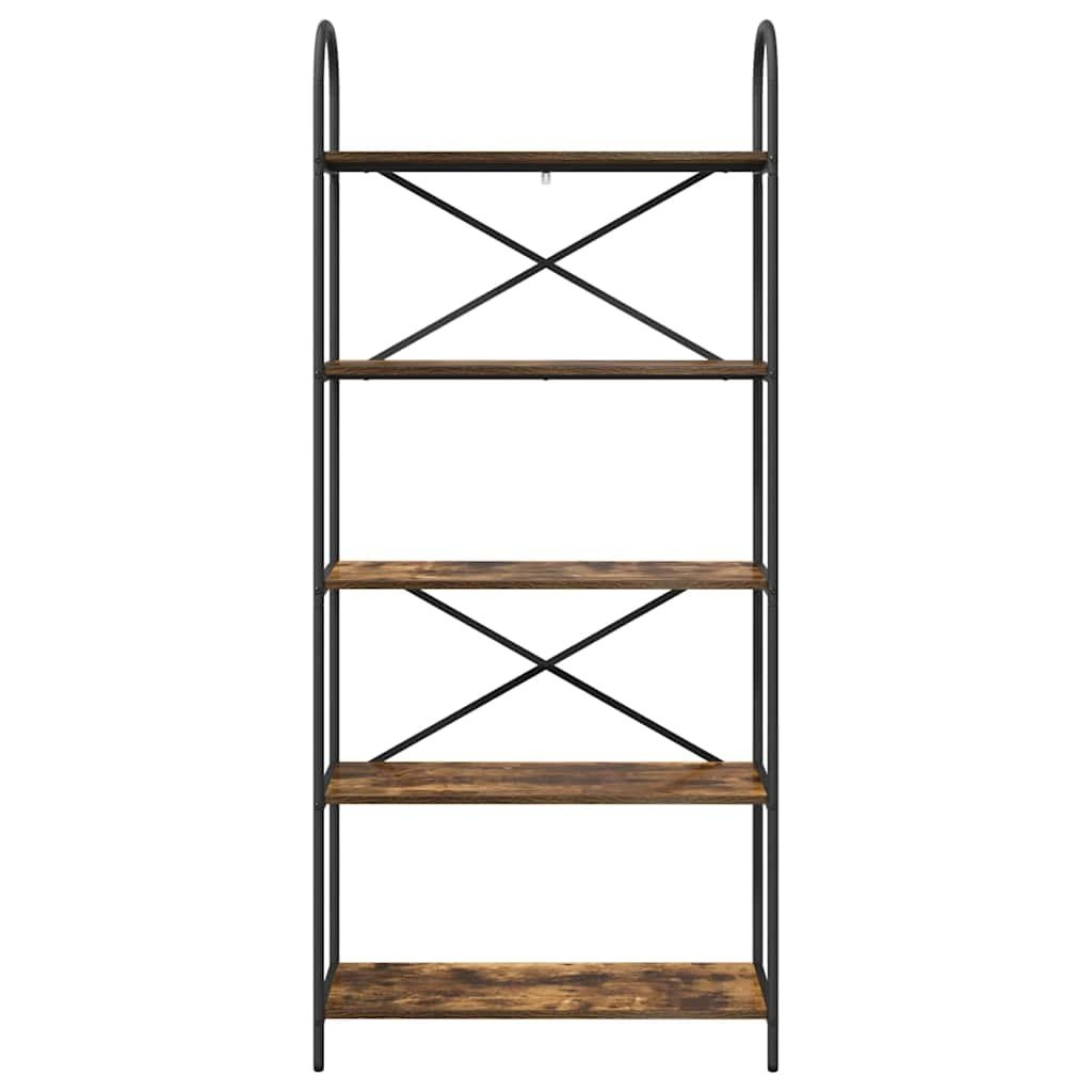 VidaXL Boekenkast Gerookt eiken 80 x 30 x 183 cm Bewerkt hout