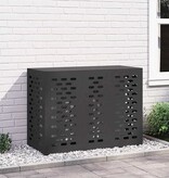 VidaXL Airconditioner hoes Zwart 110 x 50 x 80 cm Staal