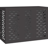 VidaXL Airconditioner hoes Zwart 110 x 50 x 80 cm Staal