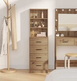 VidaXL Highboard artisanaal eikenkleurig 40 x 41 x 135 cm Bewerkt hout