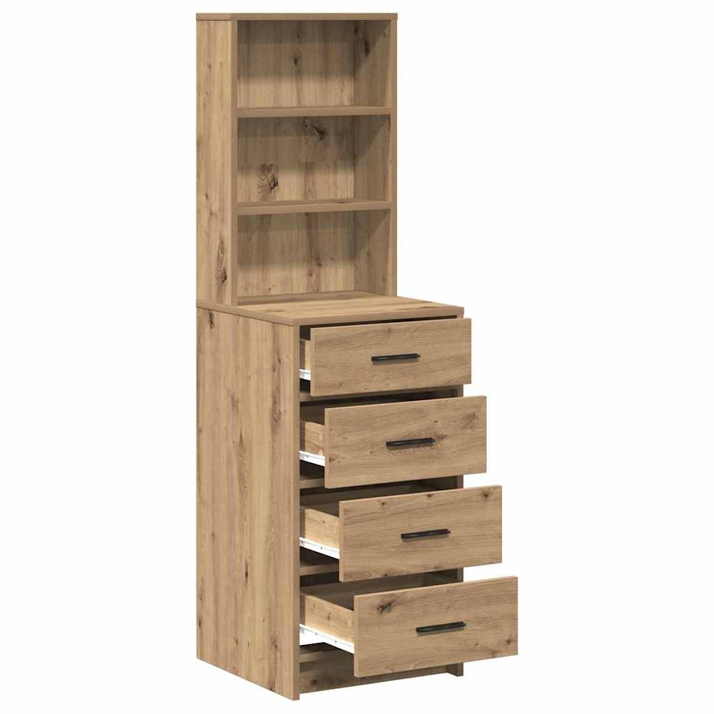 VidaXL Highboard artisanaal eikenkleurig 40 x 41 x 135 cm Bewerkt hout