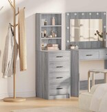 VidaXL Highboard met lade Grijs sonoma 40 x 41 x 135 cm Bewerkt hout