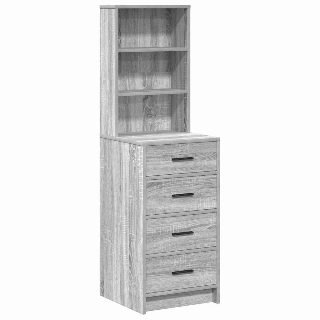 VidaXL Highboard met lade Grijs sonoma 40 x 41 x 135 cm Bewerkt hout
