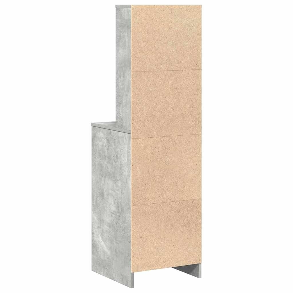 VidaXL Highboard met lade Betongrijs 40 x 41 x 135 cm Bewerkt hout