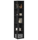 VidaXL Hoekplanken Zwart eiken 33 x 33 x 164.5 cm Bewerkt hout