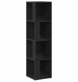 VidaXL Hoekplanken Zwart eiken 33 x 33 x 132 cm Bewerkt hout
