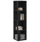 VidaXL Hoekplanken Zwart eiken 33 x 33 x 132 cm Bewerkt hout