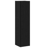 VidaXL Hoekplanken Zwart eiken 33 x 33 x 132 cm Bewerkt hout