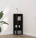 VidaXL Hoekplanken Zwart eiken 33 x 33 x 100 cm Bewerkt hout