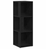 VidaXL Hoekplanken Zwart eiken 33 x 33 x 100 cm Bewerkt hout