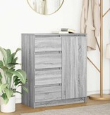 VidaXL Dressoir met lades 71x35x84 cm spaanplaat grijs Sonoma