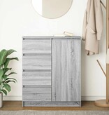 VidaXL Dressoir met lades 71x35x84 cm spaanplaat grijs Sonoma