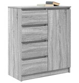 VidaXL Dressoir met lades 71x35x84 cm spaanplaat grijs Sonoma