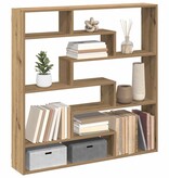 VidaXL Wandschap kubus 7 vakken bewerkt hout artisanaal eikenkleurig