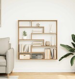 VidaXL Wandschap kubus 7 vakken bewerkt hout artisanaal eikenkleurig