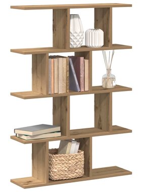 VidaXL Wandschap kubus 12 vakken bewerkt hout artisanaal eikenkleurig