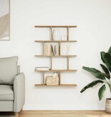 VidaXL Wandschap kubus 12 vakken bewerkt hout artisanaal eikenkleurig