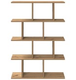 VidaXL Wandschap kubus 12 vakken bewerkt hout artisanaal eikenkleurig