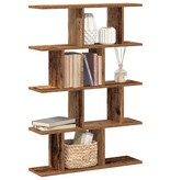 VidaXL Wandschap kubus 12 vakken bewerkt hout oud houtkleurig