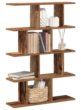 VidaXL Wandschap kubus 12 vakken bewerkt hout oud houtkleurig