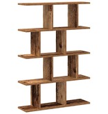 VidaXL Wandschap kubus 12 vakken bewerkt hout oud houtkleurig