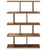 VidaXL Wandschap kubus 12 vakken bewerkt hout oud houtkleurig