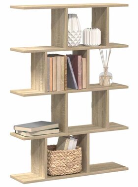 VidaXL Wandschap kubus 12 vakken bewerkt hout sonoma eikenkleurig