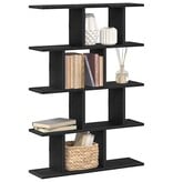 VidaXL Wandschap kubus 12 vakken bewerkt hout zwart