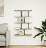 VidaXL Wandschap kubus 12 vakken bewerkt hout zwart