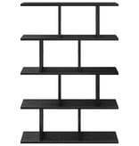 VidaXL Wandschap kubus 12 vakken bewerkt hout zwart