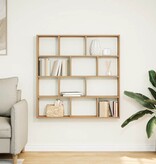 VidaXL Wandschap kubus 12 vakken bewerkt hout artisanaal eikenkleurig