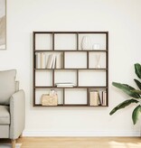 VidaXL Wandschap kubus 12 vakken bewerkt hout gerookt eikenkleurig