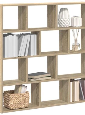 VidaXL Wandschap kubus 12 vakken bewerkt hout sonoma eikenkleurig
