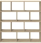 VidaXL Wandschap kubus 12 vakken bewerkt hout sonoma eikenkleurig