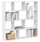 VidaXL Wandschap kubus 12 vakken bewerkt hout wit