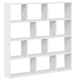 VidaXL Wandschap kubus 12 vakken bewerkt hout wit